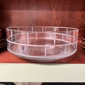 Tiffany & Co. Crystal Glass Bowl- Modern Bamboo Collection